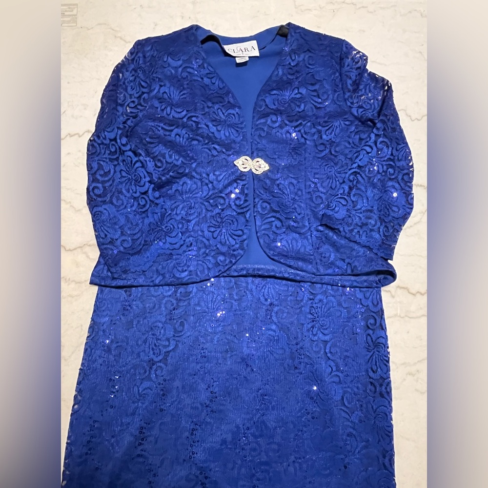 NWOT Cachet Royal Blue Lace Ensemble‎ - Picture 12 of 12
